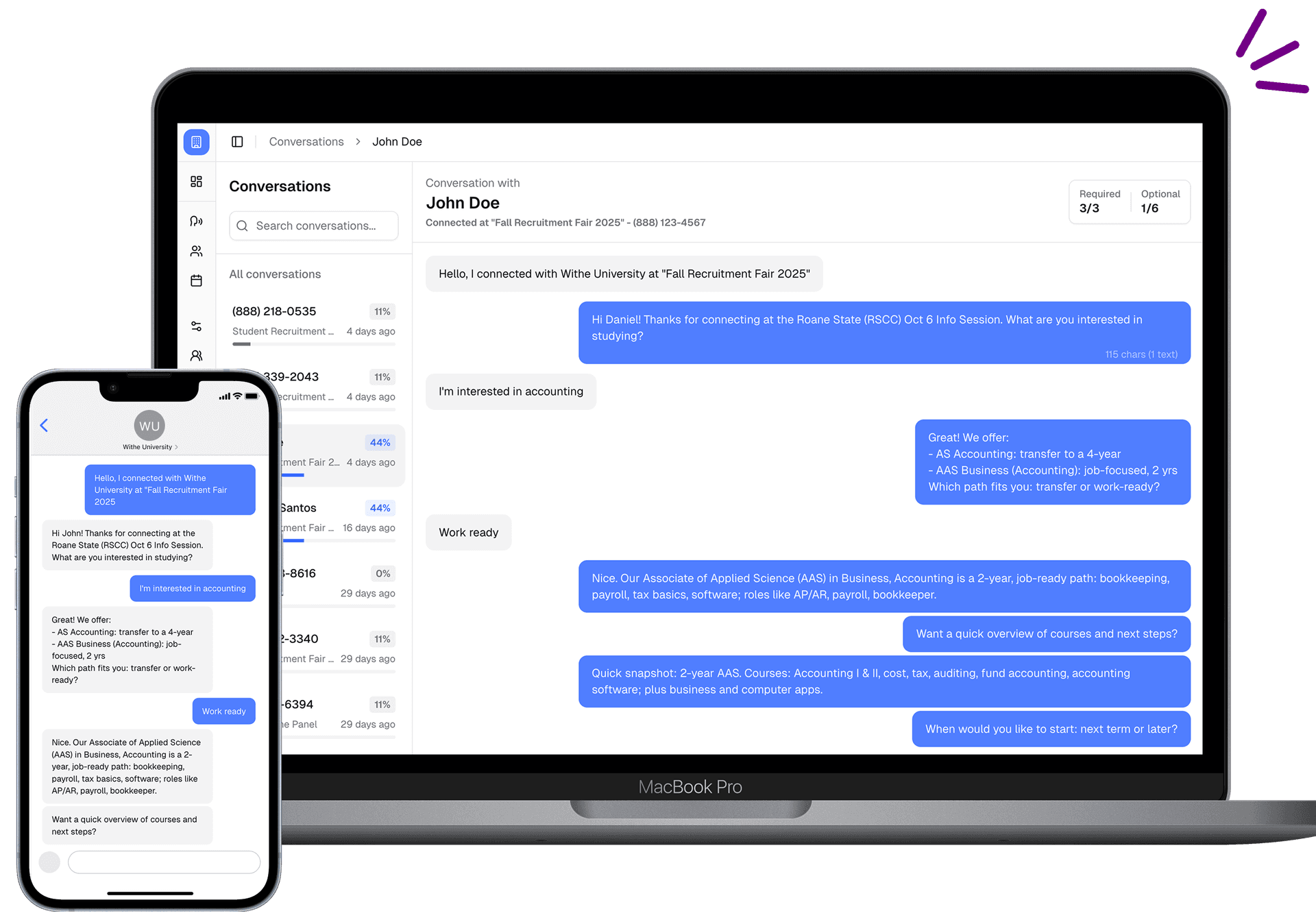 Preview of Withe Enroll EQ: Prospective Student Data Capture and Engagement Platform